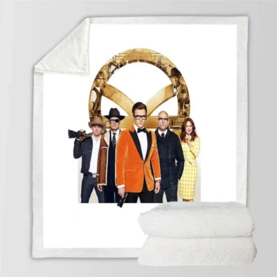 Kingsman The Golden Circle Movie Taron Egerton Sherpa Fleece Blanket