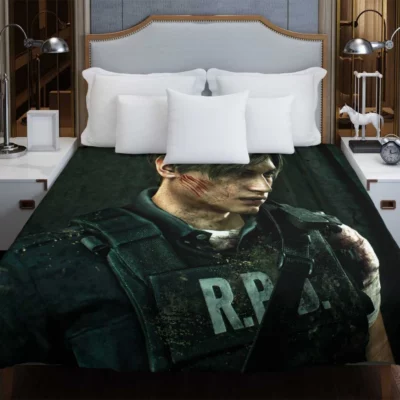 Leon S Kennedy Movie Resident Evil 2 Duvet Cover