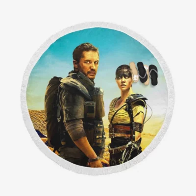 Mad Max Fury Road Movie Max Rockatansky Round Beach Towel