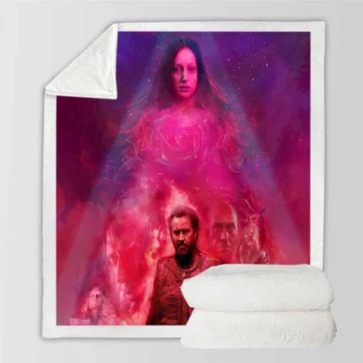 Mandy Movie Nicolas Cage Andrea Riseborough Sherpa Fleece Blanket