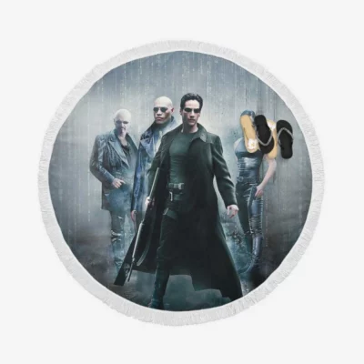 Matrix trilogy Movie Round Beach Towel