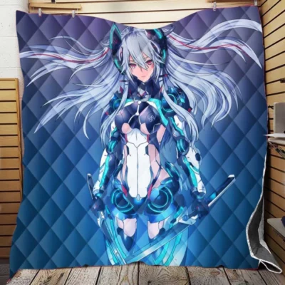 Mecha Girl Cute Anime Quilt Blanket