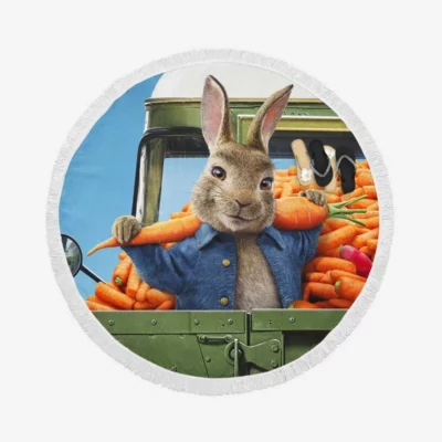 Peter Rabbit 2 The Runaway Movie Round Beach Towel