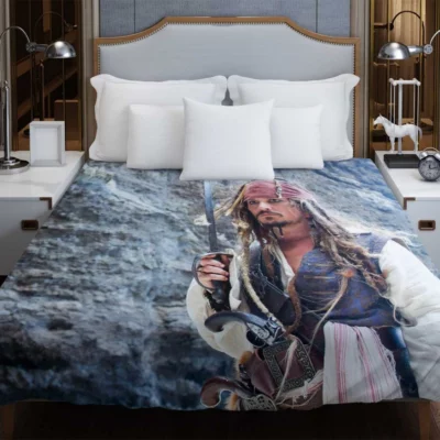 Pirates of the Caribbean On Stranger Tides Movie Jack Sparrow Duvet Cover