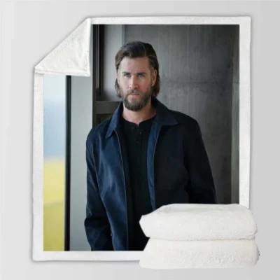 Poker Face Movie Liam Hemsworth Sherpa Fleece Blanket