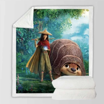 Raya and the Last Dragon Movie Sherpa Fleece Blanket