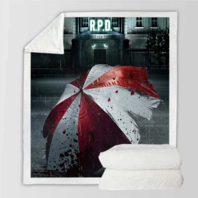 Resident Evil Welcome to Raccoon City Movie umbrella Sherpa Fleece Blanket