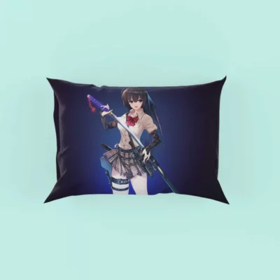 Samurai Sword Katana Anime Girl Pillow Case