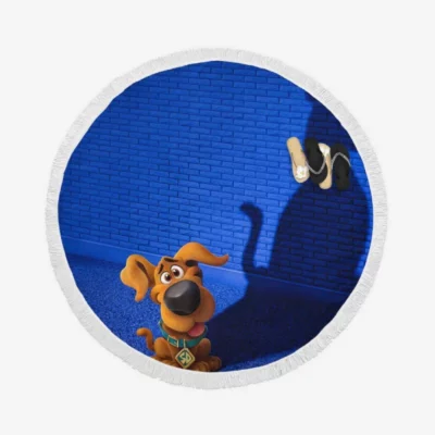 Scoob Movie Shadow Puppy Round Beach Towel