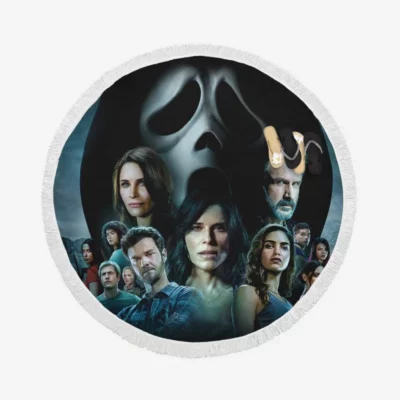 Scream Movie Horror Round Beach Towel