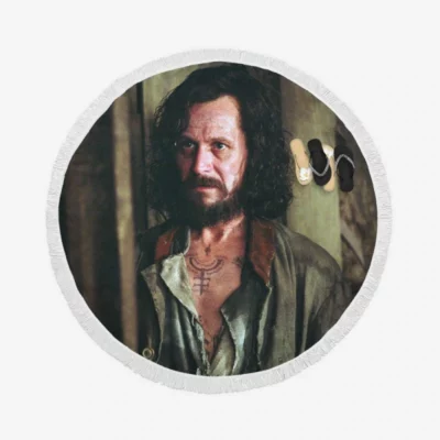 Sirius Black in Harry Potter Movie Round Beach Towel