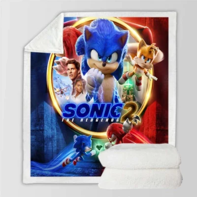 Sonic the Hedgehog 2 Movie Sherpa Fleece Blanket