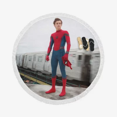 Spider-Man Homecoming Movie Round Beach Towel