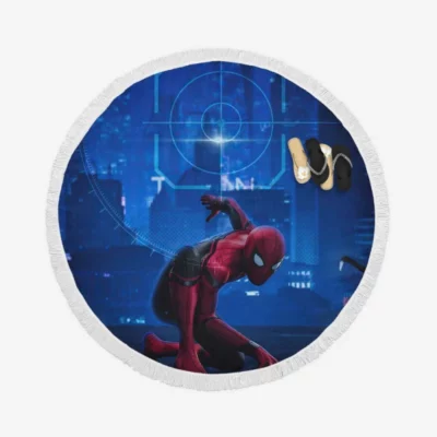 Spider-Man No Way Home Movie Superhero Round Beach Towel