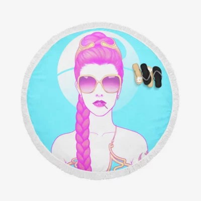 Star Wars Movie Princess Leia Round Beach Towel