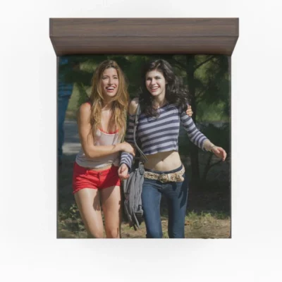 Texas Chainsaw 3D Movie Alexandra Daddario Tania Raymonde Fitted Sheet