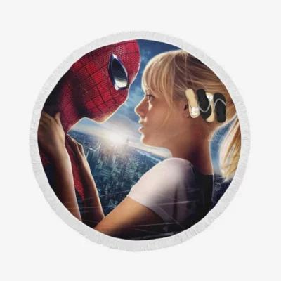 The Amazing Spider-Man Movie Gwen Stacy Round Beach Towel