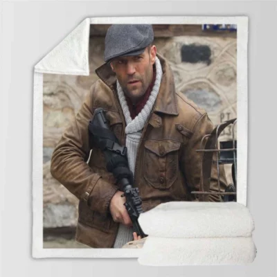 The Expendables 2 Movie Jason Statham Lee Christmas Sherpa Fleece Blanket