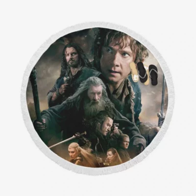 The Hobbit The Battle of the Five Armies Kids Movie Round Beach Towel