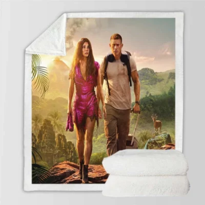 The Lost City Movie Sandra Bullock Channing Tatum Sherpa Fleece Blanket