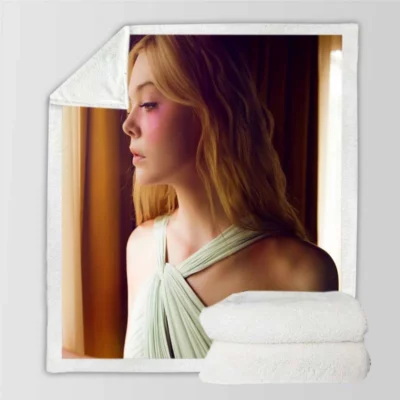 The Neon Demon Movie Elle Fanning Sherpa Fleece Blanket