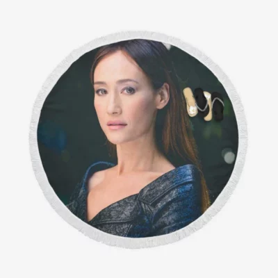 The Protege Movie Maggie Q Round Beach Towel