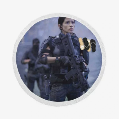 The Tomorrow War Movie Seychelle Gabriel Round Beach Towel