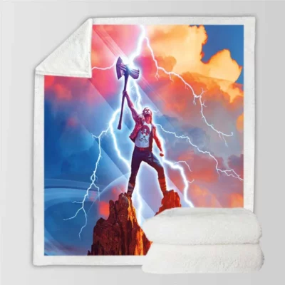 Thor Love and Thunder Movie Marvel Sherpa Fleece Blanket