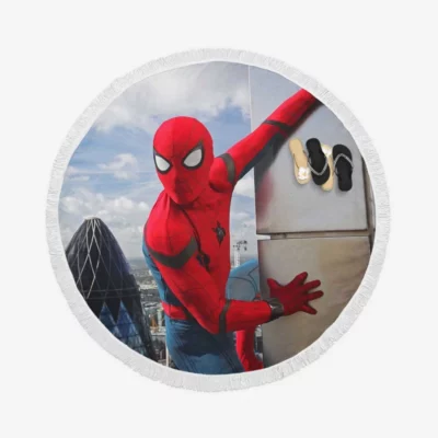 Tom Holland Spider-Man Homecoming Movie Round Beach Towel