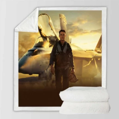 Top Gun Maverick Movie Lt Pete Mitchell Sherpa Fleece Blanket