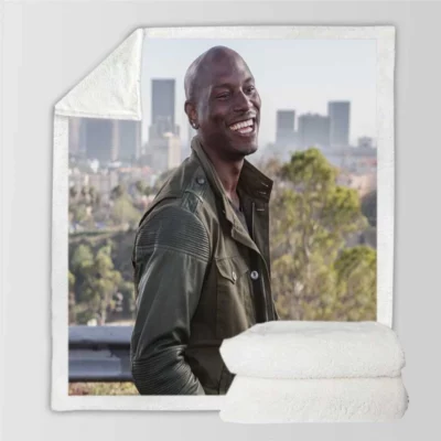 Tyrese Gibson Roman Pearce in Furious 7 Movie Sherpa Fleece Blanket