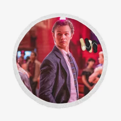 West Side Story Movie Ansel Elgort Round Beach Towel