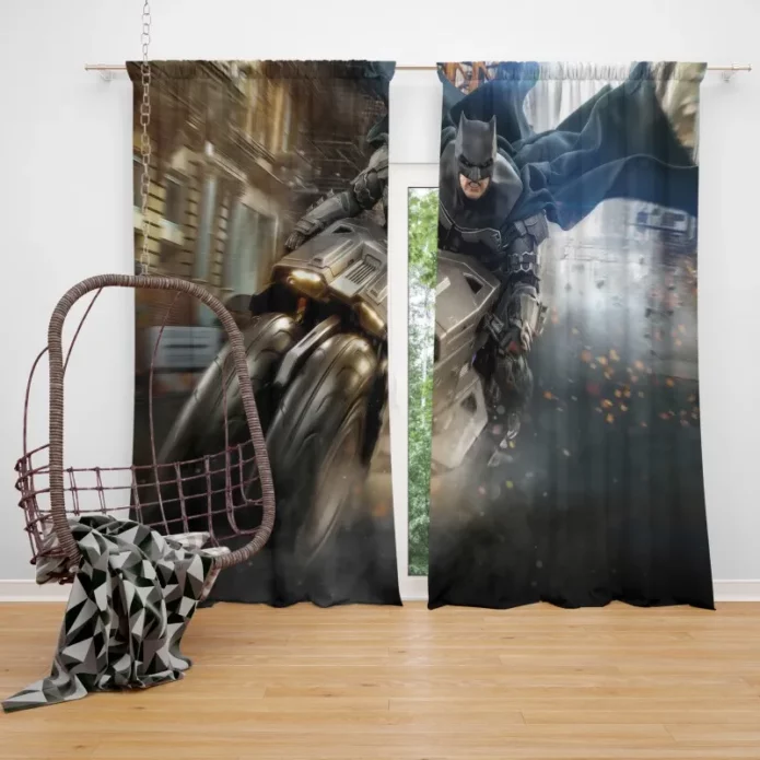 Batcycle In The Flash Dc Window Curtain