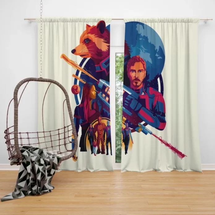 Guardians Of The Galaxy Celestial Showdown Window Curtain