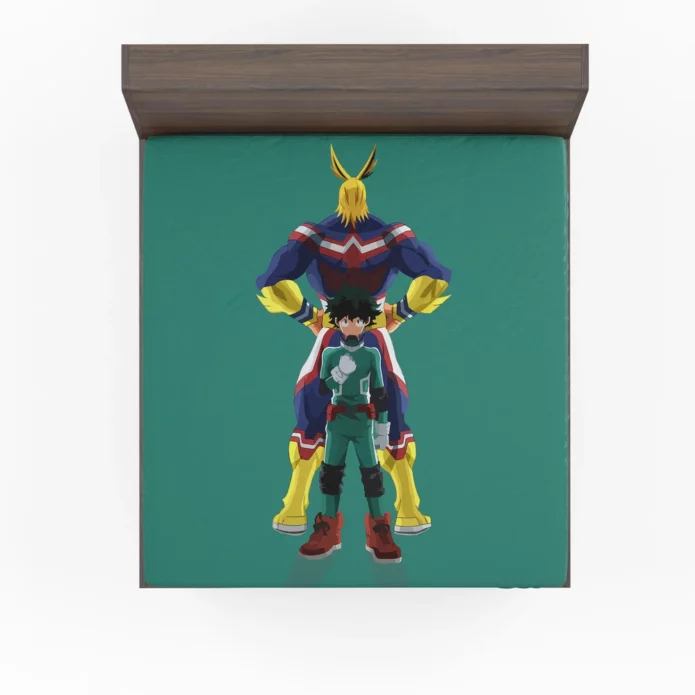 All Might And Izuku Unbreakable Bond Anime Fitted Sheet