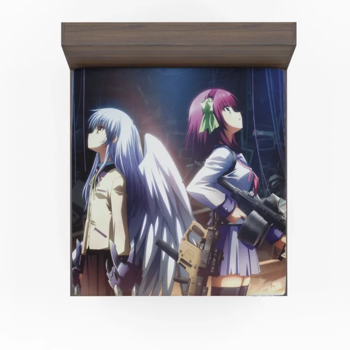 Angel Beats Connection Kanade And Yuri Anime Fitted Sheet