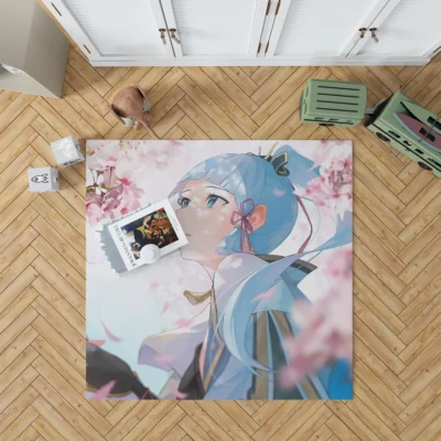 Anime Kamisato Ayaka Genshin Frost Priestess Rug