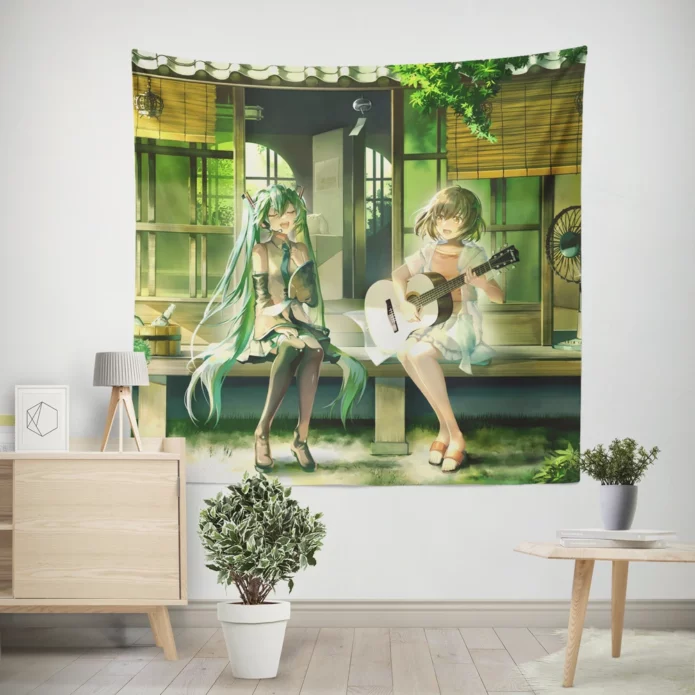 Anime Vocaloid Hatsune Miku Melody Wall Tapestry