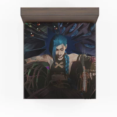 Arcane Jinx League of Legends Anime Fitted Sheet