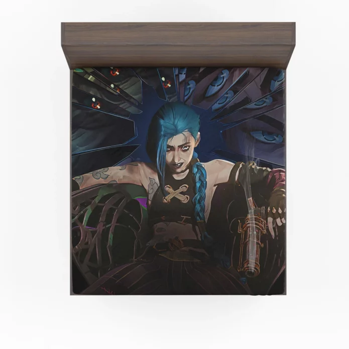 Arcane Jinx League Of Legends Anime Fitted Sheet