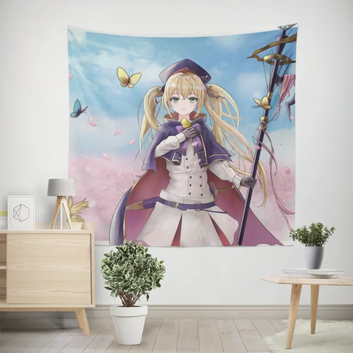 Artoria Caster Staff Fate Grand Order Chronicles Anime Wall Tapestry