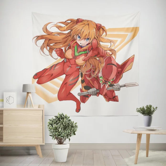 Asuka Langley Soryu Neon Genesis Heroine Anime Wall Tapestry