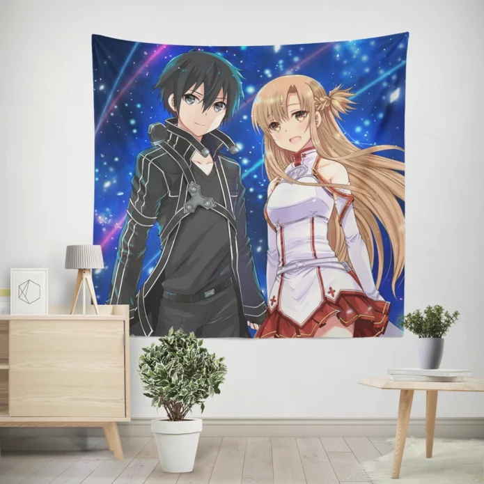 Asuna And Kirito Sword Art Destiny Anime Wall Tapestry