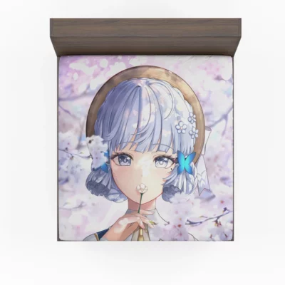 Ayaka of Genshin Impact Icy Elegance Anime Fitted Sheet