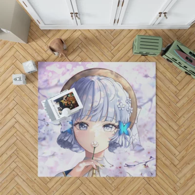 Ayaka of Genshin Impact Icy Elegance Anime Rug