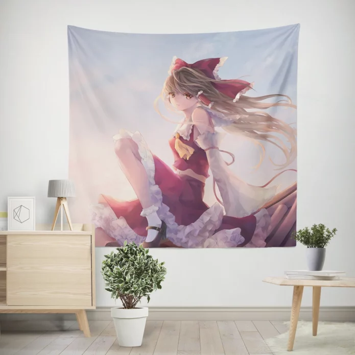 Beyond Boundaries Touhou With Reimu Hakurei Anime Wall Tapestry