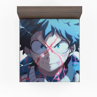 Beyond Limits Izuku Heroic Feats Anime Fitted Sheet