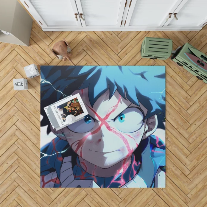 Beyond Limits Izuku Heroic Feats Anime Rug