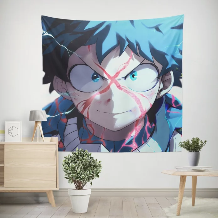 Beyond Limits Izuku Heroic Feats Anime Wall Tapestry