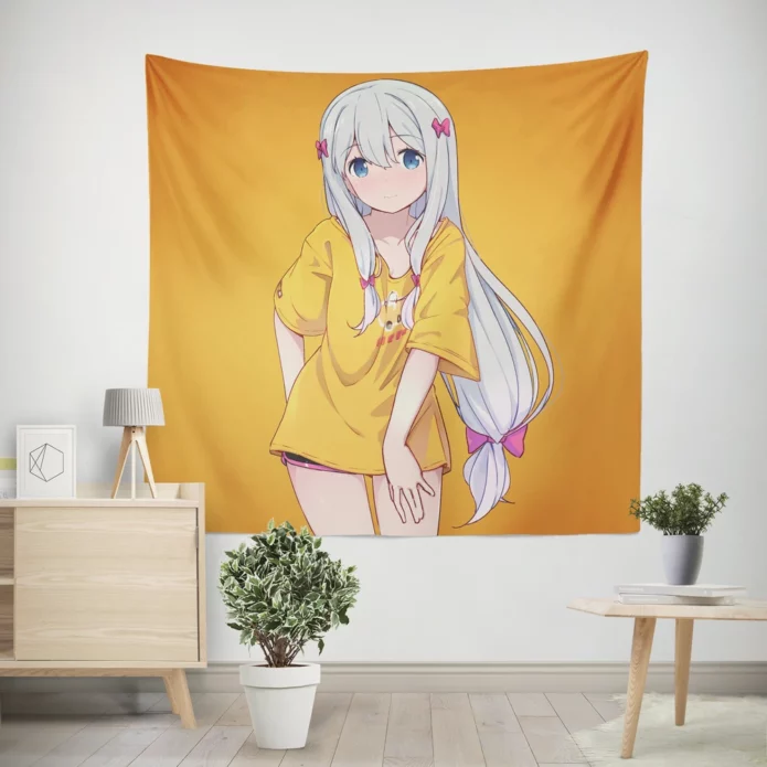 Blue-Eyed Sagiri Eromanga Art Anime Wall Tapestry